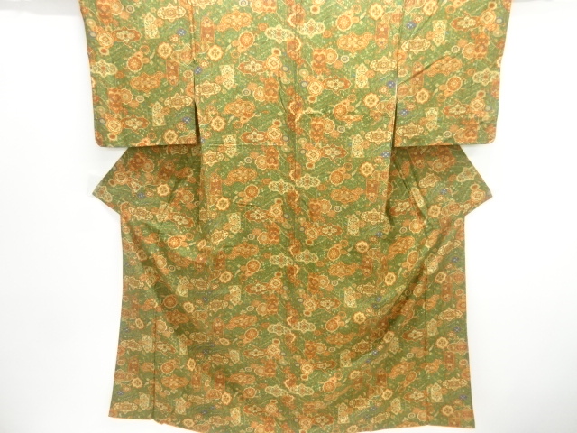 JAPANESE KIMONO / KOMON / FLORAL SARASA